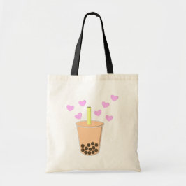 Kärlek Bubble Tea Tygkasse
