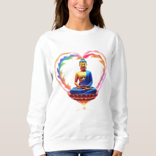 🌈 "Kärlek Buddha: Färg of Compassion ❤️ ✨ T Shirt (Framsida)