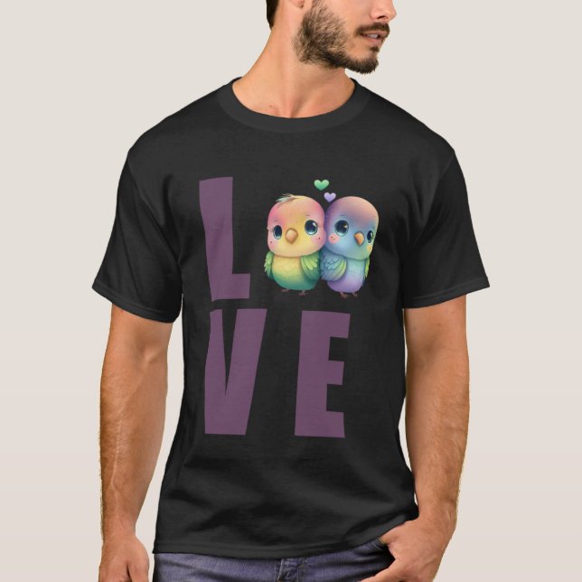 Kärlek Budgie Mamma Budgerigar Parakeet Bird Pullo T Shirt (Framsida)