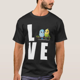 Kärlek Budgie Mamma Budgerigar Parakeet Bird Pullo T Shirt