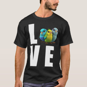 Kärlek Budgie Mamma Budgerigar Parakeet Bird Pullo T Shirt