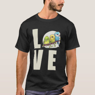 Kärlek Budgie Mamma Budgerigar Parakeet Bird Pullo T Shirt