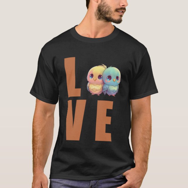 Kärlek Budgie Mamma Budgerigar Parakeet Bird Pullo T Shirt (Framsida)