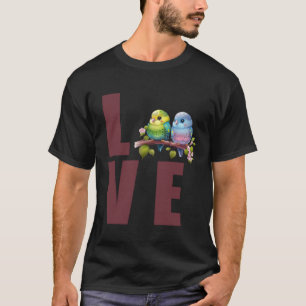 Kärlek Budgie Mamma Budgerigar Parakeet Bird Pullo T Shirt