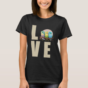 Kärlek Budgie Mamma Budgerigar Parakeet Bird Pullo T Shirt