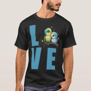 Kärlek Budgie Mamma Budgerigar Parakeet Bird Pullo T Shirt