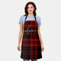 Kärlek Buffalo Check Tartan Red and Black Mönster