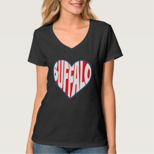 KÄRLEK BUFFALO NY New York 716 retro hjärta stad B T Shirt