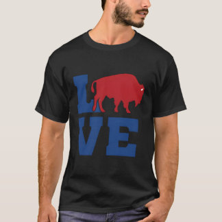 Kärlek Buffalo Vintage alla fotbollsportsgåvor T Shirt