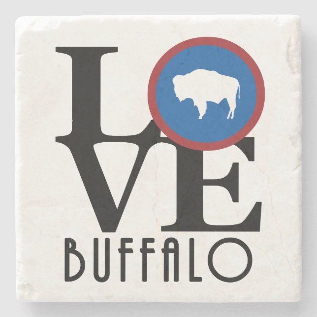 KÄRLEK Buffalo Wyoming Stenunderlägg (Framsidan)