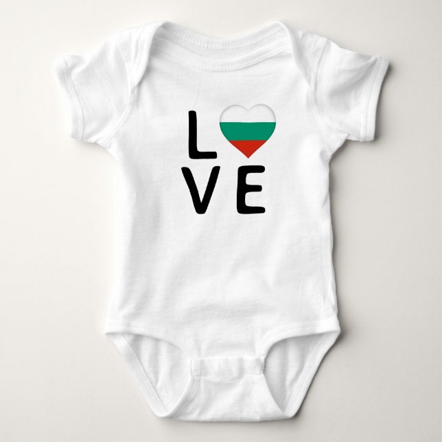 Kärlek - Bulgarien Flagga T Shirt (Framsida)