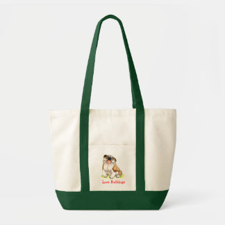 Kärlek Bulldog Lycklig Tecknad Bulldog tok Tygkasse