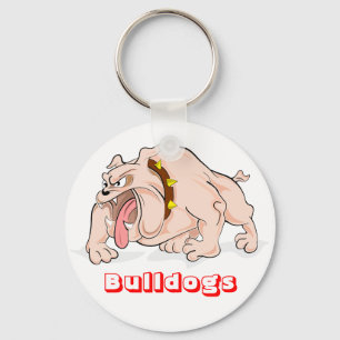 Kärlek Bulldog Tecknad Puppy Hund Keychain Nyckelring