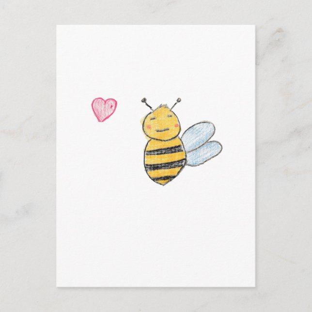 Kärlek Bumblebee Vykort (Framsida)