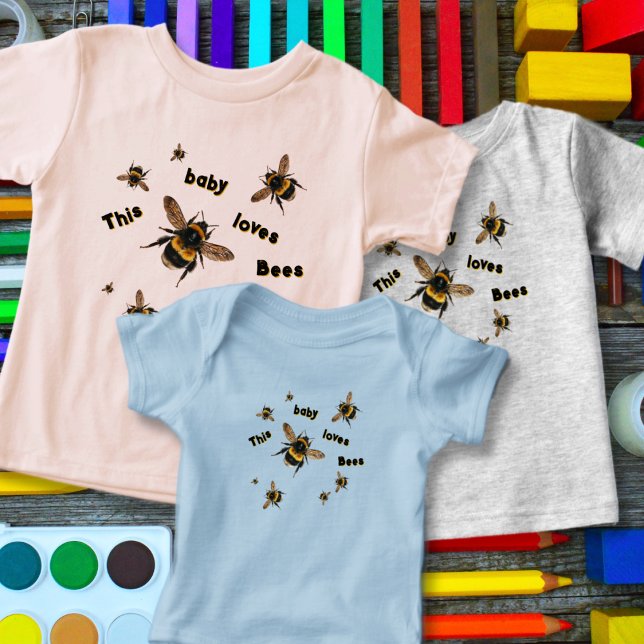 Kärlek Bumblebees Young Child T Shirt (Skapare uppladdad)