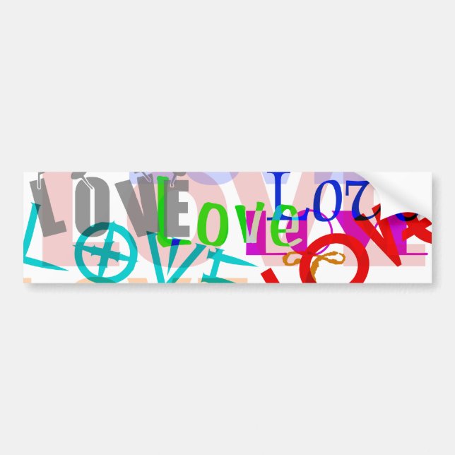 Kärlek Bumper Sticker Bildekal (Framsidan)