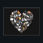 Kärlek Bunnies Funny Rabbit Heart Helg Vykort<br><div class="desc">Kärlek Bunnies Funny Rabbit Heart</div>