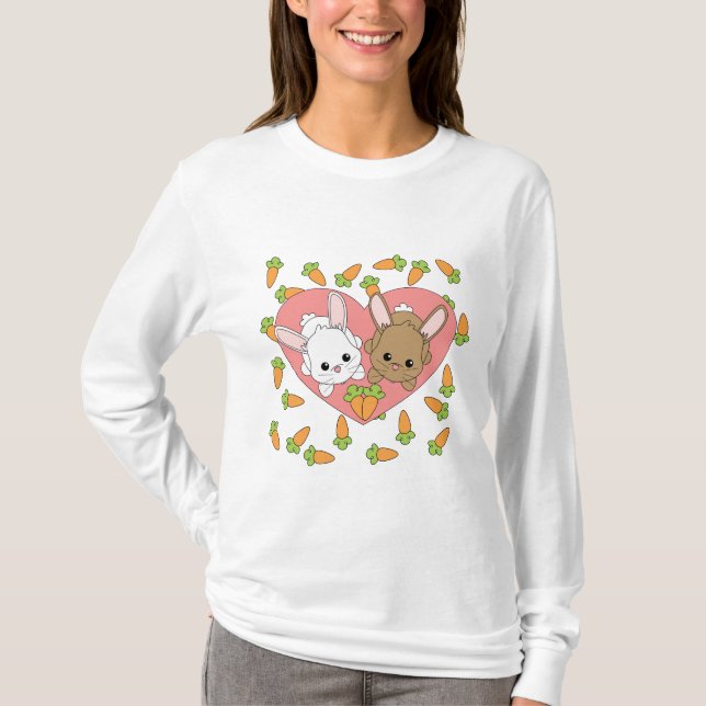 Kärlek Bunnies Tee (Framsida)