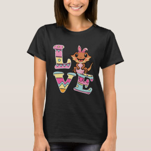 Kärlek Bunny Bearded Dragon Eggs Hunting Lycklig E T Shirt