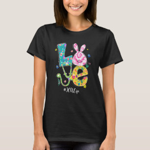 Kärlek Bunny Icu Nurse Påsk Day Nursing Stethospol T Shirt