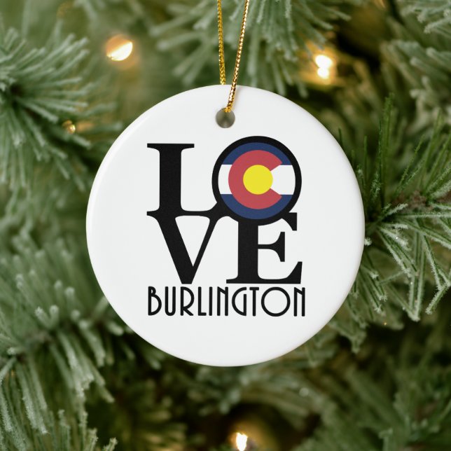KÄRLEK Burlington Colorado Julgransprydnad Keramik (Träd)