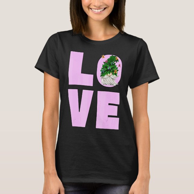 Kärlek  Bush Gnome for Women Cute Summer Bu T Shirt (Framsida)