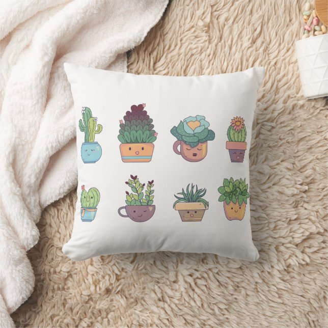 , kärlek-cactus, hemodlad kudde (Filt)