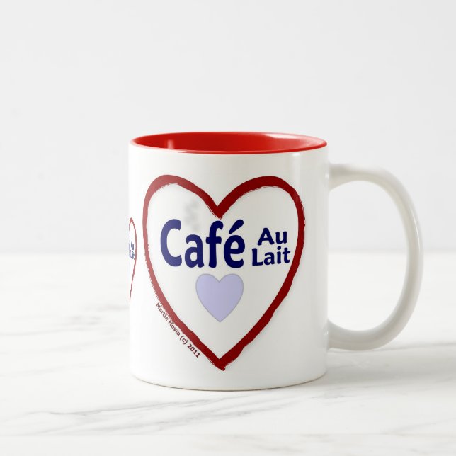 Kärlek Café Au Lait - 2 Tone Mugg (Höger)
