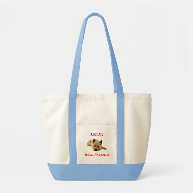 Kärlek Cairn Terrier Puppy Hund Impulse Tote Bag Tygkasse (Framsidan)
