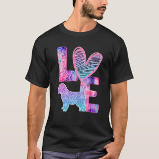 Kärlek Cairn Terrier Tie Dye Rainbow Hund älskare T Shirt