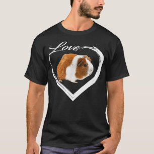 Kärlek Calico Guinea Gris Älskare T Shirt