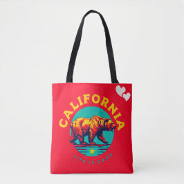 Kärlek California Tote Bag Tygkasse