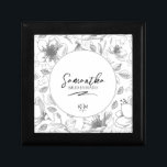 Kärlek Calligraphy Bröllop Blommönster Blk ID940 Minnesask<br><div class="desc">Elegant-handskriven skripttext och penseldrag används för att skapa biet i denna vackra, moderna bröllop-svit. Den samordnande nyckelrutan för alla bröllopsfester som visas här för en brud i svart på vitt har också ett hand plockade-blommönster för en öga-fångstbakgrund. Lägg enkelt till ditt eget meddelande, namn och bröllop med hjälp av den...</div>