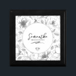 Kärlek Calligraphy Bröllop Blommönster Blk ID940 Minnesask<br><div class="desc">Elegant-handskriven skripttext och penseldrag används för att skapa biet i denna vackra, moderna bröllop-svit. Den samordnande nyckelrutan för alla bröllopsfester som visas här för en brud i svart på vitt har också ett hand plockade-blommönster för en öga-fångstbakgrund. Lägg enkelt till ditt eget meddelande, namn och bröllop med hjälp av den...</div>
