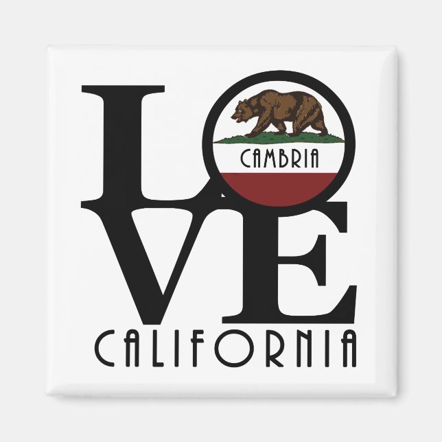KÄRLEK Cambria California Magnet (Framsidan)