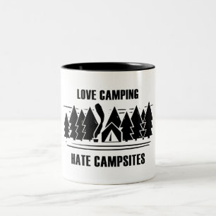 Kärlek Camping, Hate Campsites Två-Tonad Mugg