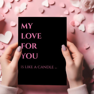 Kärlek Candlelight Wisdom Valentine Day Kort