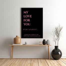 Kärlek Candlelight Wisdom Valentine Day Poster