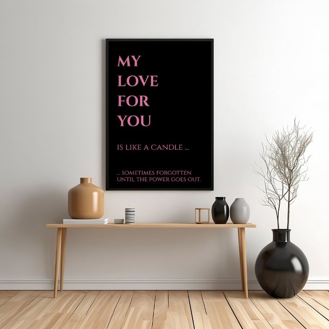 Kärlek Candlelight Wisdom Valentine Day Poster (Skapare uppladdad)
