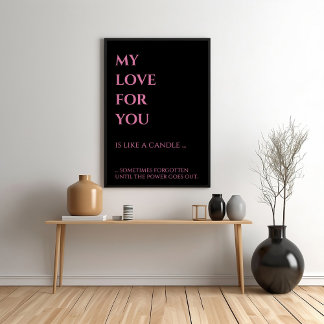 Kärlek Candlelight Wisdom Valentine Day Poster