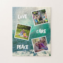 Kärlek Care Peace | Fotokollage för familjen | Oce Pussel