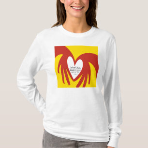 Kärlek Casts ut skräck - lappa w-/backmeddelande T Shirt