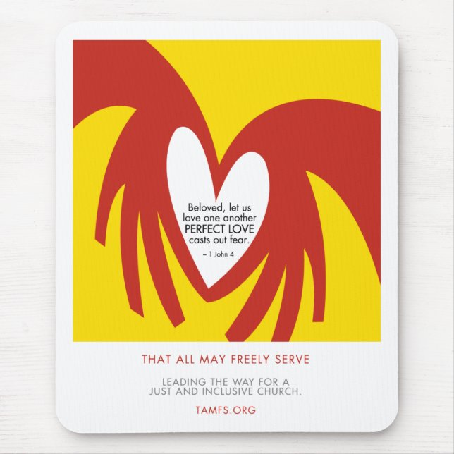 Kärlek Casts ut skräck Mousepad Musmatta (Framsidan)