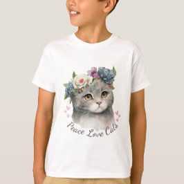 Kärlek Cat Kid Boy T Shirt