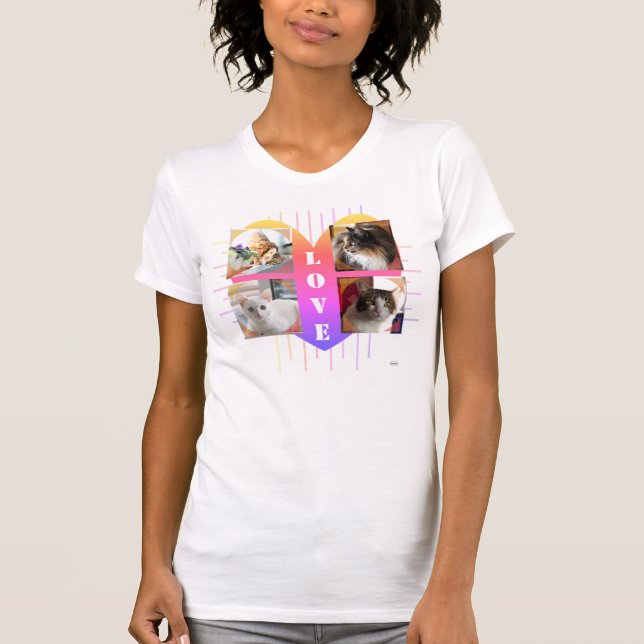 Kärlek Cat Photo T-Shirt HAMbyWG (Framsida)