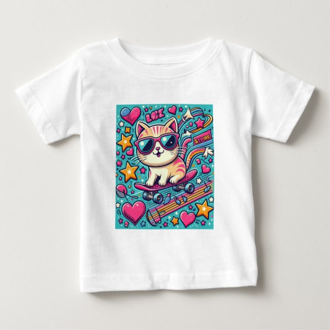 Kärlek Cat T Shirt (Framsida)