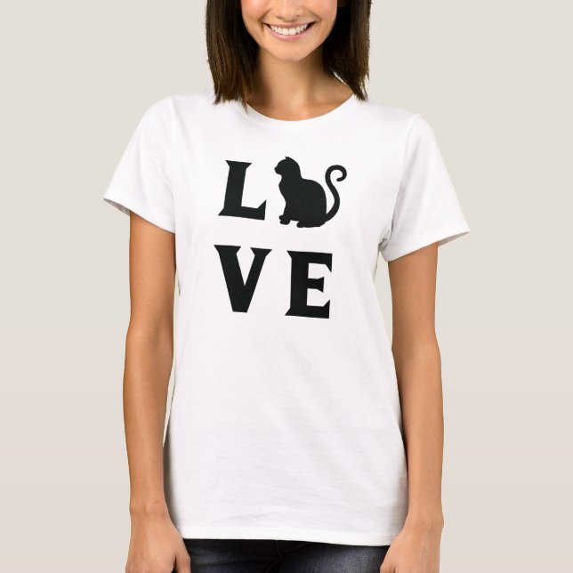Kärlek Cat Tee (Framsida)