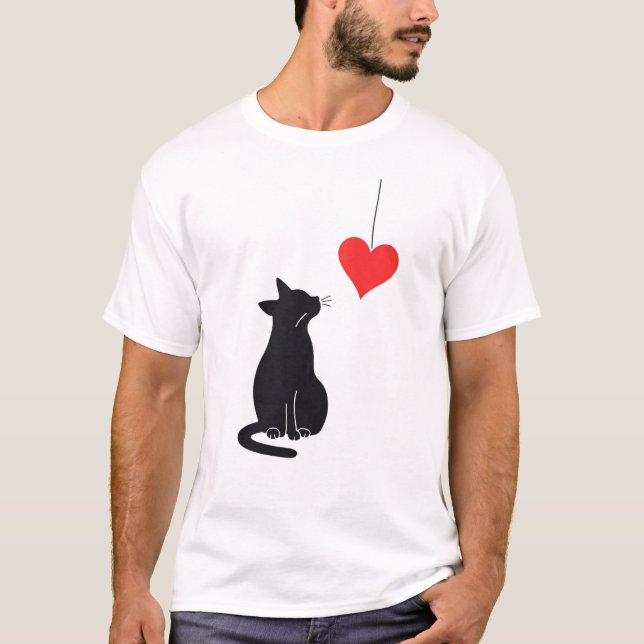Kärlek Cat - Utformning av ljus och estetiskt Katt T Shirt (Framsida)