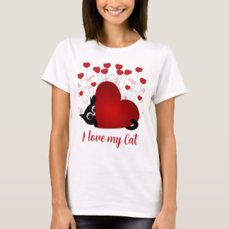 Kärlek Cats Anpassningsbar Hearts T Shirt