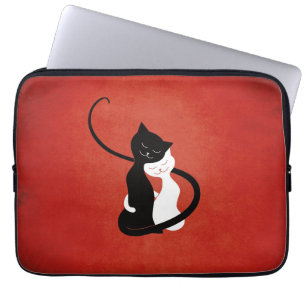 Kärlek Cats Cute Red Laptop Sleeve